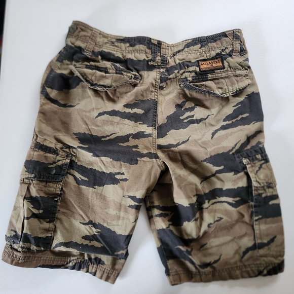 Billabong Mens Brown Black Camo 10" Cargo Shorts 100% Cotton Size 30 Waist y2k - Picture 5 of 11